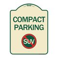 Signmission Compact Parking With No SUV Symbol Heavy-Gauge Aluminum Architectural Sign, 24" x 18", TG-1824-24244 A-DES-TG-1824-24244